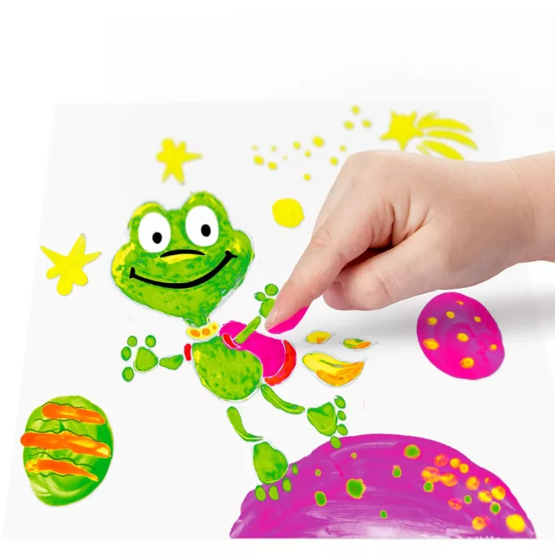 Tinta para pintar com os dedos STAEDTLER Fingermalfarbe NJ Neon estojo de 6 peças (8816F C6)