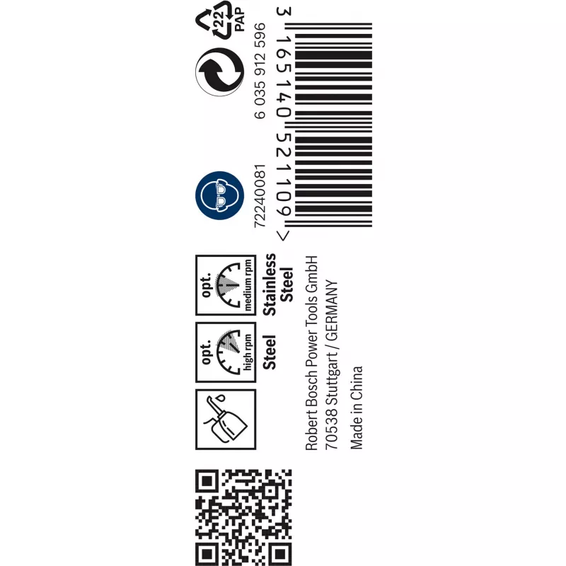 Bosch 2 608 585 875 PRO Stainless Steel HSS-Co brocas helicoidais, Ø 2,5 mm, comprimento útil 30 mm, haste cilíndrica, 10 un.