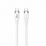 HYPER HyperJuice Cabo USB-C para USB-C de silicone 240W (0,9 m/1 m) - Branco