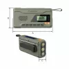 Rádio FM portátil MANTA RDI401G com painel solar, manivela dínamo, bateria 4000–4500 mAh, saída USB 5 V, 3 W, lanterna