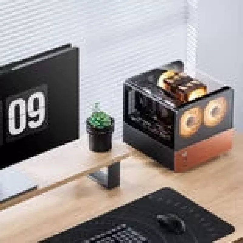Caixa de PC Jonsbo V12, Mini-Tower, Micro-ATX - preto (V12 Preto)