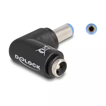 DeLOCK 80794 conector de cabo DC 5,5 x 2,1 preto macho/fêmea
