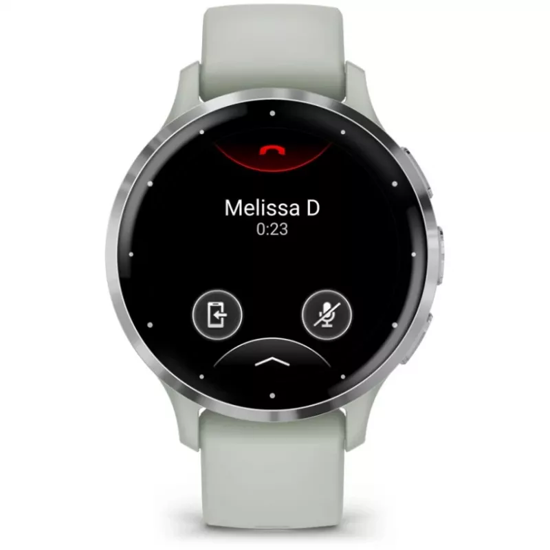 Garmin Venu 3S 3,05 cm (1,2 polegadas) AMOLED 41 mm Digital 390 x 390 píxeis Ecrã tátil cinzento, prateado Wi-Fi GPS (satélite)