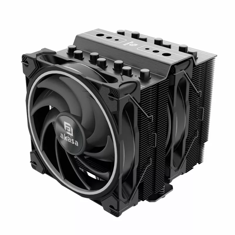 Refrigerador a ar Akasa SOHO H7 12 cm preto 500-2000 rpm rolamento cerâmico