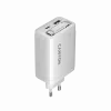 Carregador CANYON OnCharge 65RC com cabo USB-C integrado 65W, 1x PD, 1x QC, ficha EU, branco