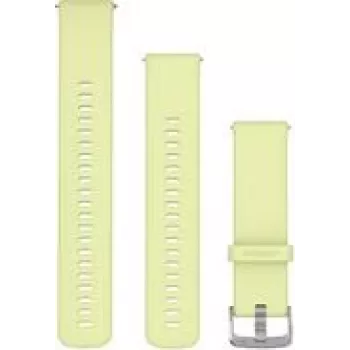 Pulseira de relógio Garmin QuickFit 22 mm Silicone Limão/Aço inoxidável (010-13406-11)
