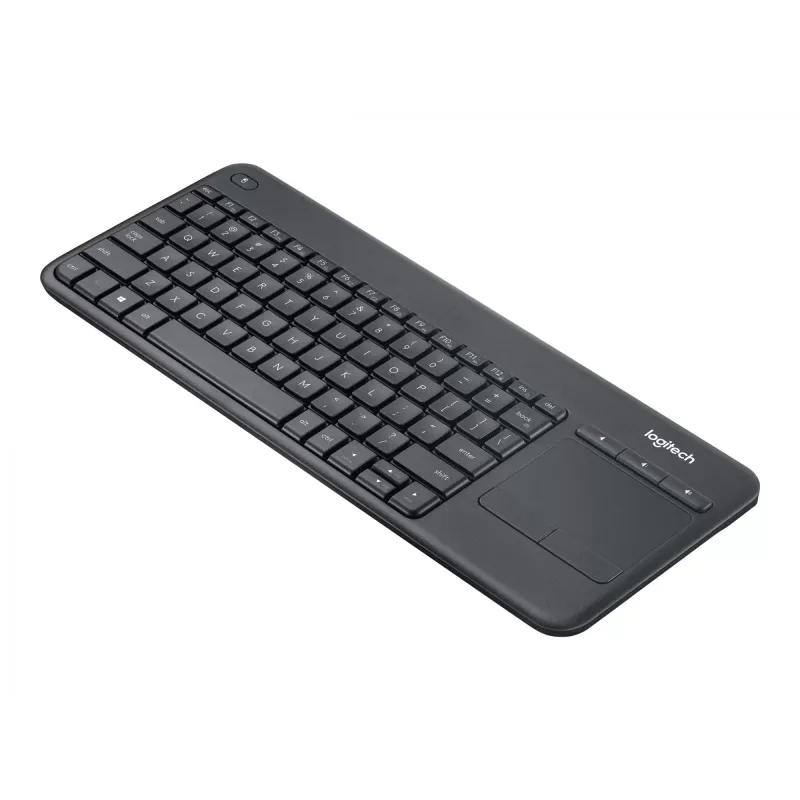 Teclado sem fios com touch Logitech K400 Plus - teclado - sem fios - 2,4 GHz - Checo - preto
