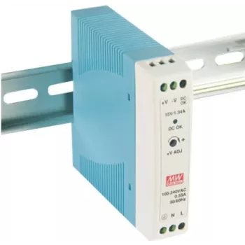 Fonte de alimentação MEAN WELL MDR-20-12 20W azul branco