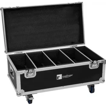Flightcase Roadinger PLL-384 para 4 projetores LED, construção robusta