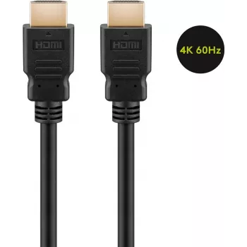 Cabo HDMI Goobay 60627 High Speed com Ethernet, 4K/60Hz, preto | HDMI | 15 m