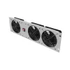 Grelha de ventilação vertical 19 polegadas para armário rack, 3 ventoinhas, 230 V, cinzento