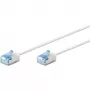 Cabo de rede Cat.6a ultra-flexível fino, U/FTP (branco, 1 metro,…