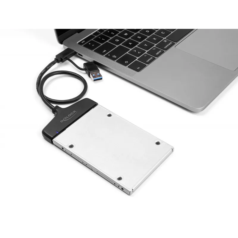 Conversor USB para SATA DeLOCK 6 Gb/s USB Type-C Type-A 0,3m