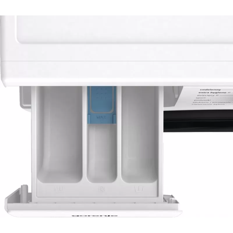 Máquina de lavar roupa de instalação livre Gorenje W3NGPI72SBS, 7 kg, 1200 rpm, motor inverter, vapor, 15 programas, branco
