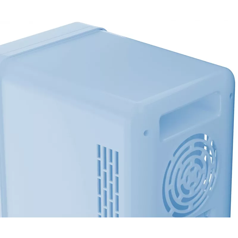 Mini-frigorífico com espelho de maquilhagem LED Elle 4 L azul — frigorífico pessoal para cosméticos