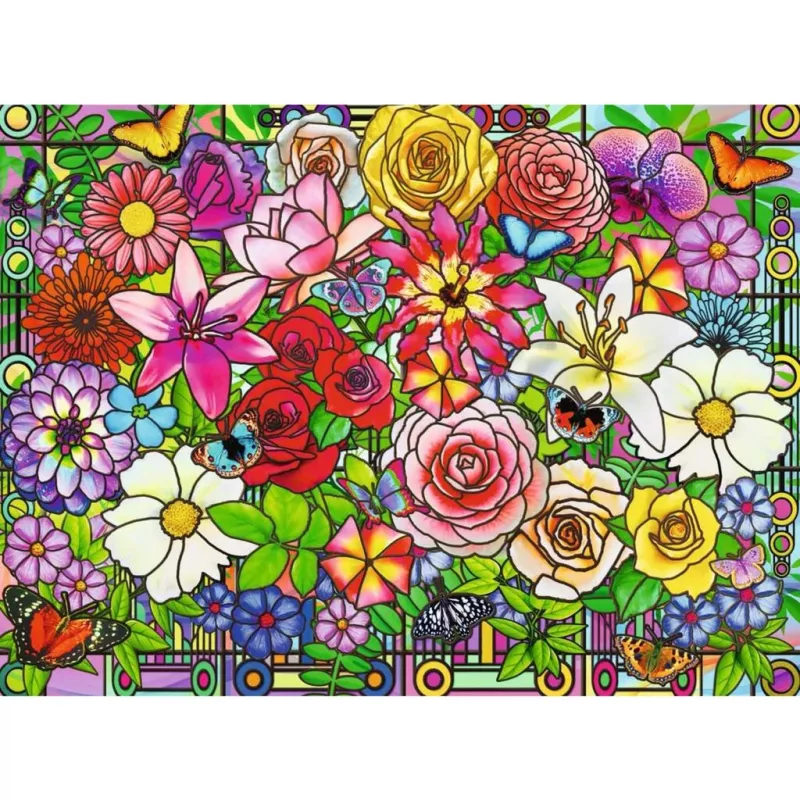 Ravensburger Feel Well & Puzzle - Janela florida, 100 peças, elementos táteis