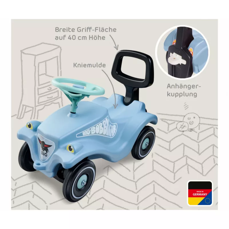 Bobby Car Classic Bundle + Walker, corredor azul-claro/verde