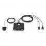 Dispositivo de partilha de periféricos USB 2.0 de 2 portas ATEN US224AT — USB Type-A, cabo de 1,8 m, preto