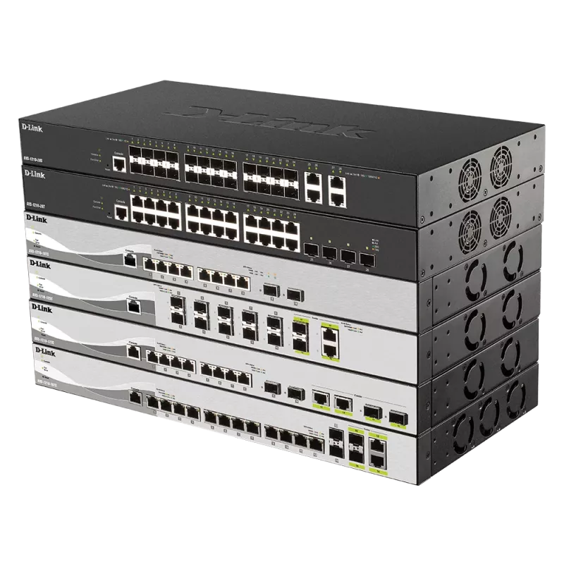 Switch D-Link 24 portas 10G SFP+, 4 portas 10GBASE-T Smart Managed