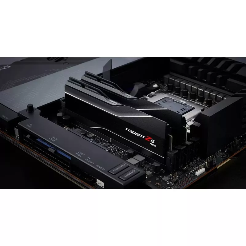 DIMM 32 GB DDR5-6000 (2x 16 GB) Dual-Kit, memória RAM preta, F5-6000J3636F16GX2-TZ5N, Trident Z5 NEO, AMD EXPO