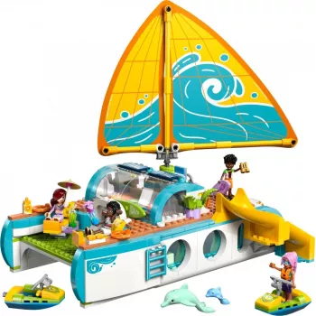Conjunto de brincar LEGO Friends Aventura no barco de viagem 42664 — 685 peças, 4 mini bonecos, a partir dos 8 anos, 260×190×320 mm