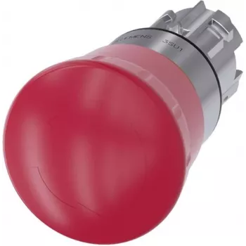 Siemens Botão de emergência, botão cogumelo aro metálico, vermelho brilhante desbloqueio por rotação SIRIUS ACT 3SU1050-1HB20-0AA0 1 (3SU1050-1HB20-0AA0)