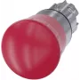 Siemens Botão de emergência, botão cogumelo aro metálico, vermelho brilhante desbloqueio por rotação SIRIUS ACT 3SU1050-1HB20-0AA0 1 (3SU1050-1HB20-0AA0)