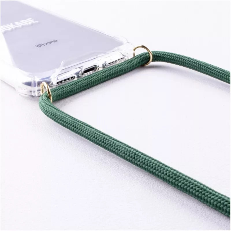 Capa com colar para iPhone Xs Max da Lookabe — dourado com fita verde