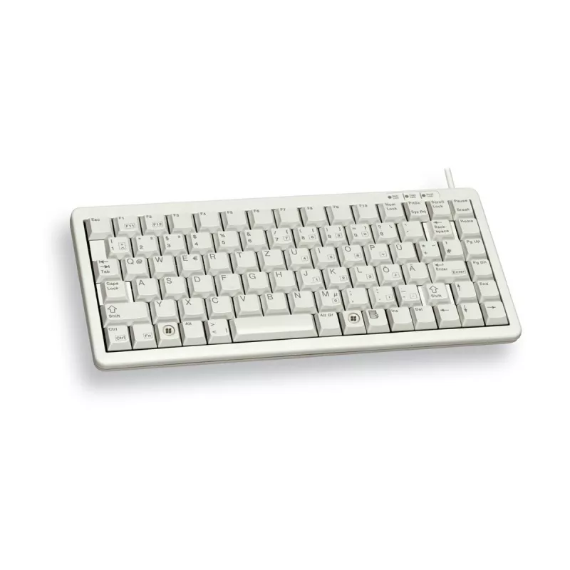 Teclado CHERRY Compact, Combo (USB + PS/2) Office USB + PS/2 QWERTY cinzento