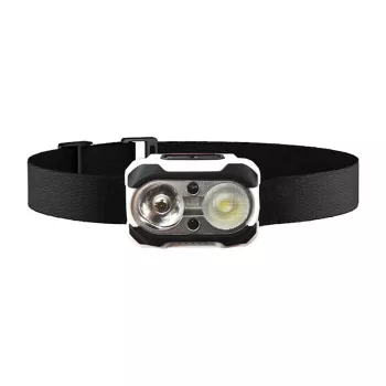 Lanterna de cabeça Superfire HE10 lanterna de cabeça LED, iluminação compacta mãos-livres, compatível com recarregamento