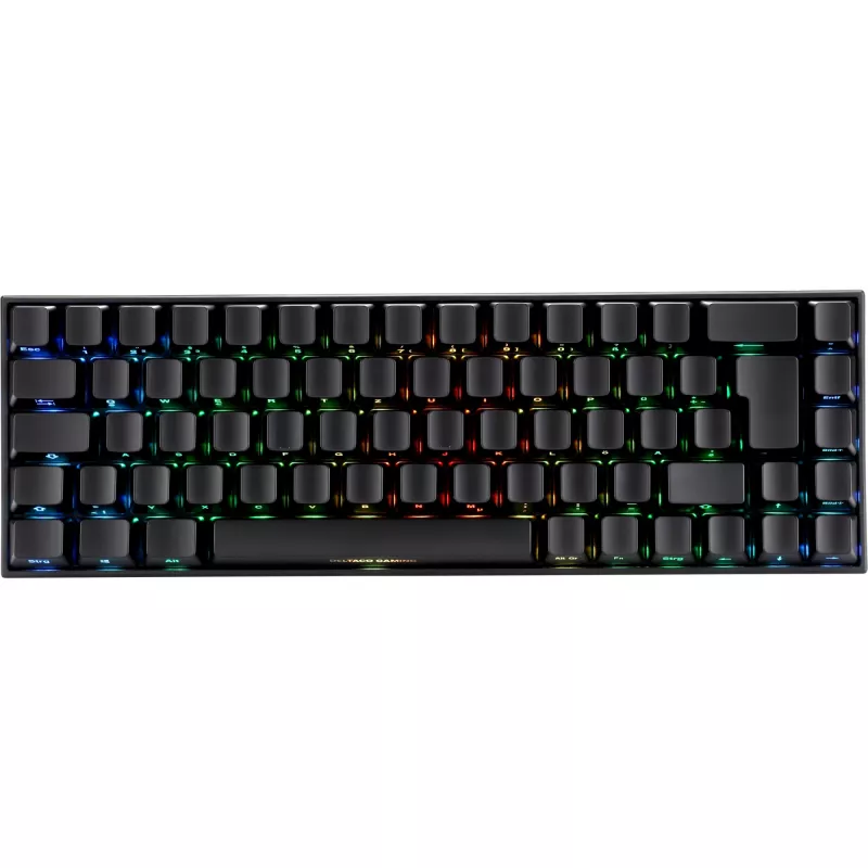 Deltaco GAM-100-DE - 65% - USB + Bluetooth - switch mecânico - QWERTZ - LED RGB - preto