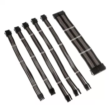 Kolink Core Adept kit de extensão de cabos entrançados, preto/cinzento escuro