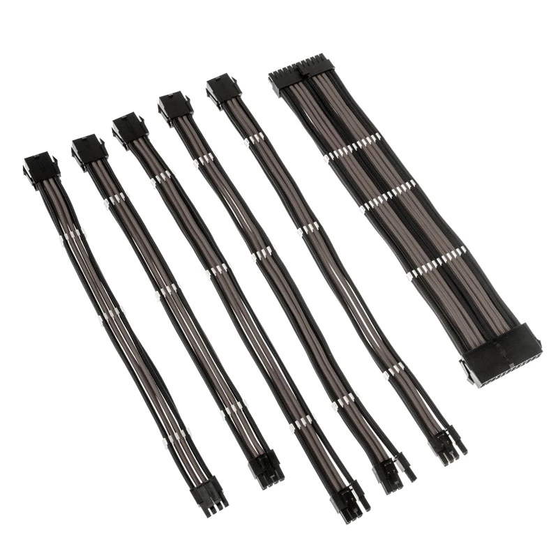 Kolink Core Adept kit de extensão de cabos entrançados, preto/cinzento escuro