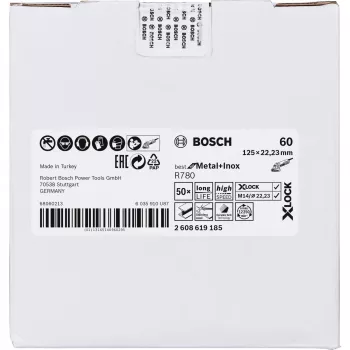 Disco de lixa Bosch 125 mm, grão 60, modelo 2608619185