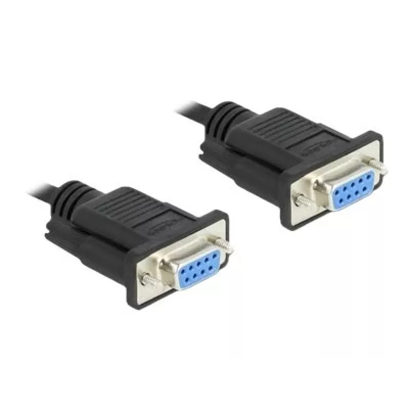 Cabo série RS-232 DeLOCK 87308 0,5 m conector fêmea para conector fêmea