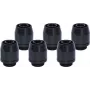 Alphacool HF conexão roscada TPV Metal - 12,7/7,6mm reta - preto - kit de 6 (17454)