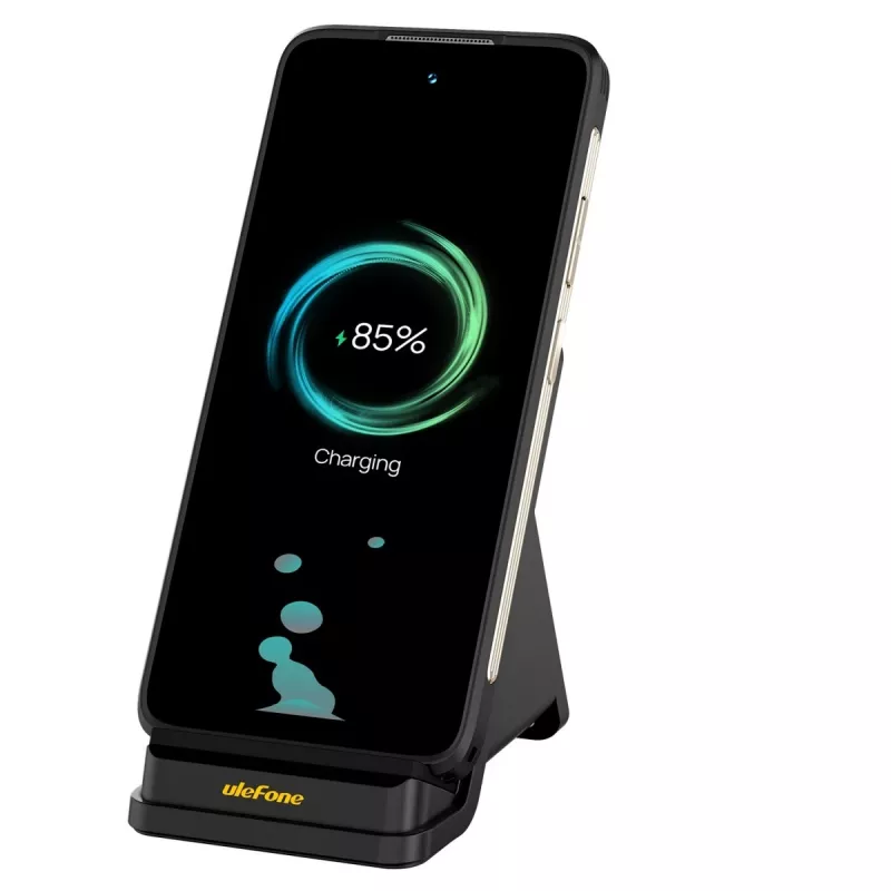 Carregador de smartphone de interior UleFone WCS01 – 50 W USB Type-C, carregamento rápido sem fios, preto