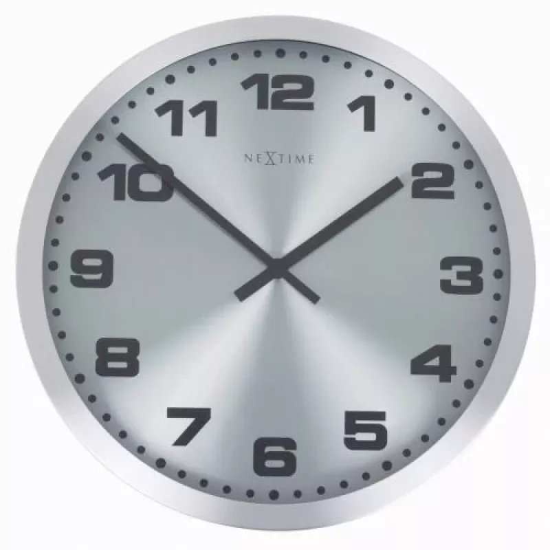NeXtime Relógio de parede 2906zw Mercure, Ø25 cm, prateado