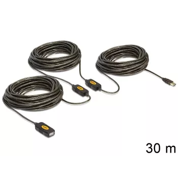 Cabo USB DeLOCK 30 m USB2.0 USB A preto