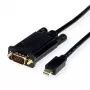 Adaptador de cabo de vídeo ROLINE 11.04.5976 1,5 m Mini DisplayPort VGA (D-Sub) preto (11.04.5976)