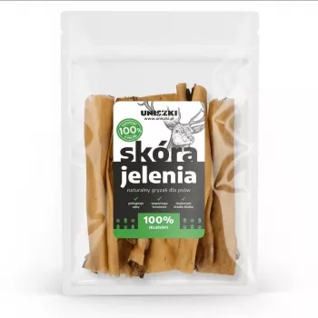 Snack para cães UNISZKI Artigo mastigável de pele de veado 100 g — snack natural para cães