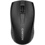 Rato sem fios CANYON MW-7, 2,4 GHz, 6 botões, DPI 800/1200/1600, com 1 pilha AA, tamanho 110*60*37 mm, 58 g, preto