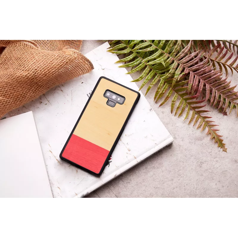 Capa para smartphone man and wood para Galaxy Note 9 – preto, design em faixas largas
