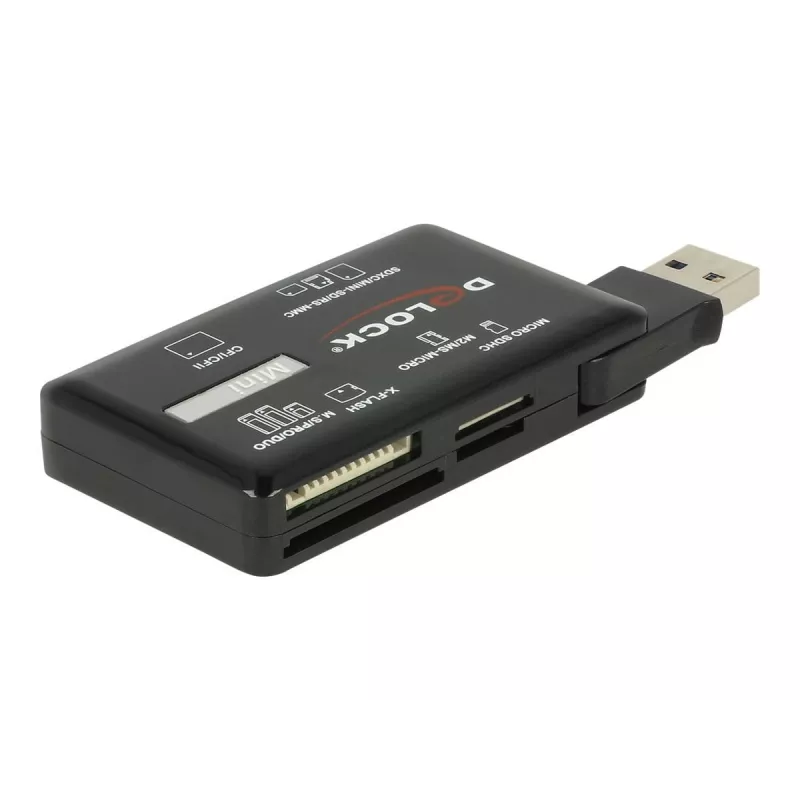 Leitor de cartões SuperSpeed USB DeLOCK CF SD Micro SD MS M2 xD 5 Gbps