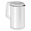 Chaleira elétrica MPM 1,7 L 2200 W caixa em aço inoxidável, botões, termostato regulável, bloqueio de segurança