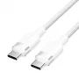Vention TRDWH cabo USB-C para USB-C, entrançado, 2 m, 60 W PD, 3 A, 480 Mbps, branco
