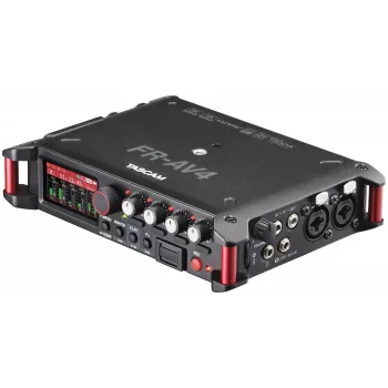 Gravador de áudio portátil Tascam FR-AV4 com 4 canais