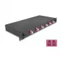 Caixa de fusão de fibra ótica DeLOCK 66999 preto metal 482x220x44mm