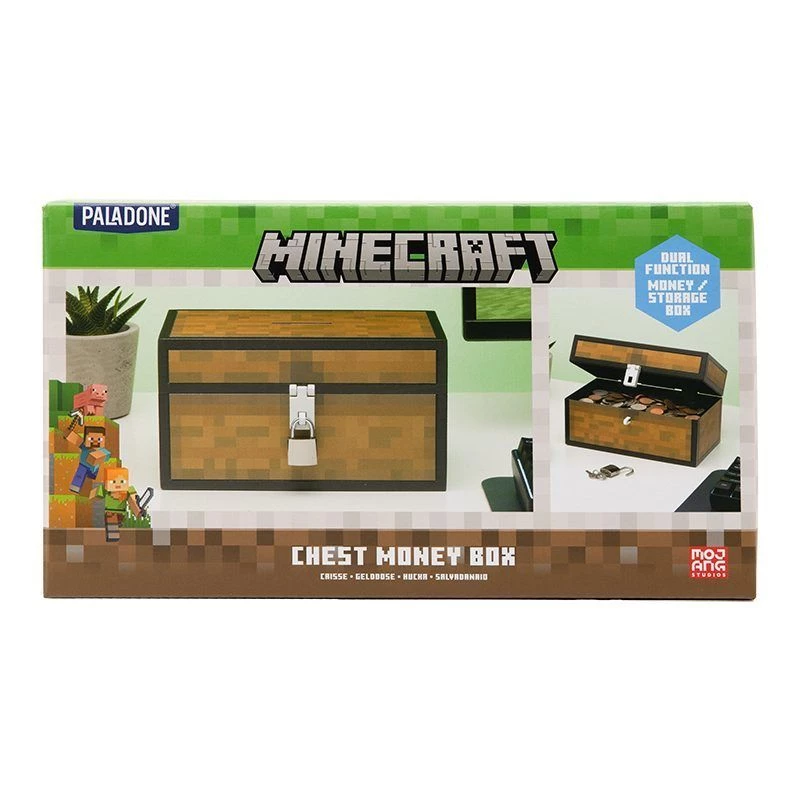 Mealheiro Paladone design Baú Minecraft PP13601MCF para crianças e fãs