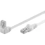 Wentronic Goobay Cabo de rede CAT 5e 1x 90° angular, F/UTP, branco, 2 m - mistura de cobre CCA, 1x ficha RJ45 90° (8P8C) (94179)